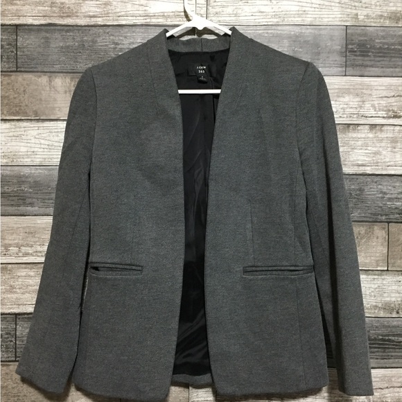 J Crew 365 Going Out Blazer Open Front Jacket Women’s 2 Gray - Picture 4 of 8